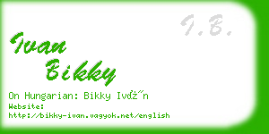 ivan bikky business card